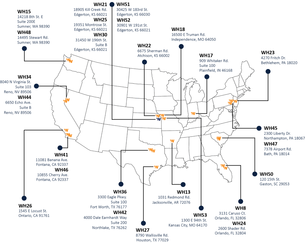 Warehouse Rivas Map Warehouses and Contacts