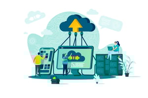 Cloud Technology Illustration - Smart Warehousing