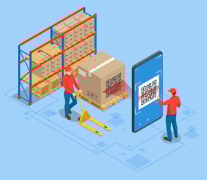 Illustration of a Smart and Automatic Inventory Management System - Smart Warehousing
