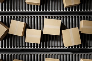 boxes on a conveyor belt