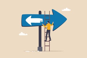animated man holding an arrow