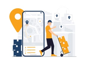 animated man moving boxes